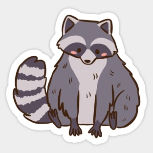 Cute little raccoon illustration Sticker